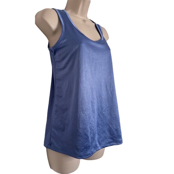 DKNY Shimmer Blue Tank Size XS  Polyester Stretch NWT - Picture 3 of 12